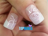 Acrylic Nails with floral design hand