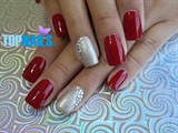 Acrylic Nails with traditional enamel