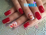 Acrylic Nails designs flowery