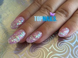 Acrylic nails Glitter Gel 💅