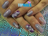 Acrylic nails with enamel decorated 💅