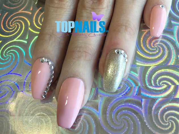 Acrylic nails permanent enamel Nude and