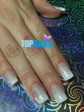 Acrylic nails degraded Pink Glitter