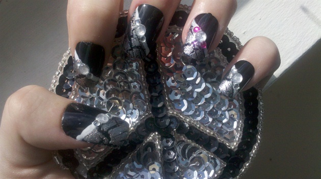 Black and Silver sparkle