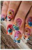 animal print with dried flowers