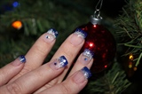 Blue and silver snowflakes