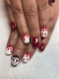 Jason Voorhees Themed Nails