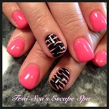 Pink Gel with accent zebra