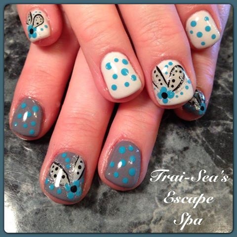 Thermal Gel with hand painted flowers