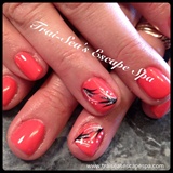 Tropix Shellac with accent nail