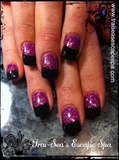 Black &amp; purple glitter