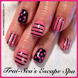 Pink and Black, Dots &amp; Stripes