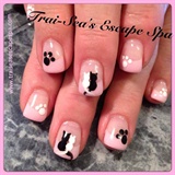Pink Tips with Cats &amp; Paws