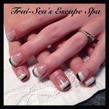 French White with black &amp; silver