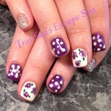 Purple with dots &amp; flowers