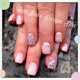 Light Pink with free hand accent nail