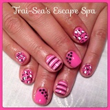 Pink with designs
