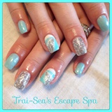 Turquoise &amp; Silver Glitter