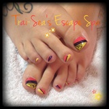 Hand painted Bright Toes