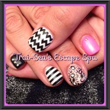Pink &amp; Black with Stamps