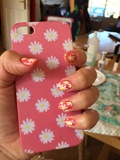 Flower Nailart Inspired By Iphone Case