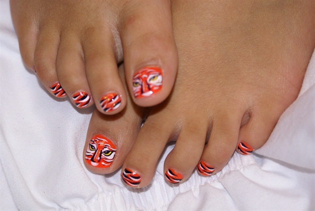 Auburn Tigers Toe Nail Design - wide 8