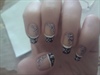black french tip with flowers