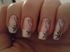 french tips and flowers