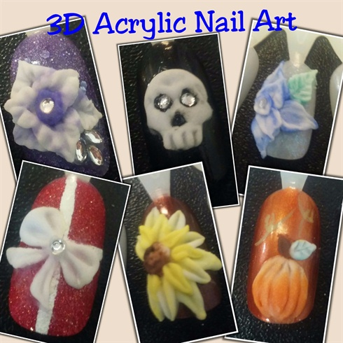 3d acrylic nail art