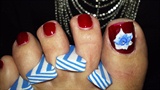 3d acrylic flower on toes