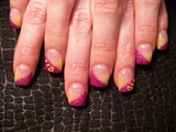 Chelsie&#39;s pink yellow hearts