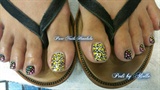 Leopard and Dots Pedicure