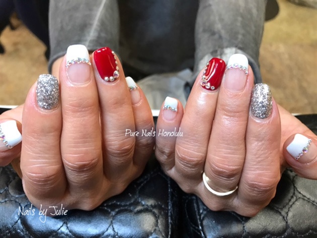 Red ans Silver Nails
