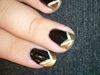 black and gold french tip