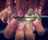 Pink glitter ombre