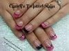 Pink and Black glitter dots