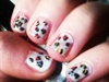 Rainbow leopard print nails