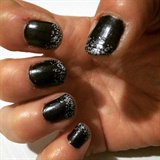 Black And Glitter French 