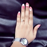 Peach and Whit_Nails