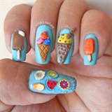 3D ice cream nails