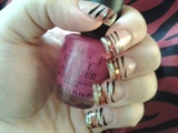 Red glitter and tiger stripe