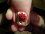 A nail bed of roses 