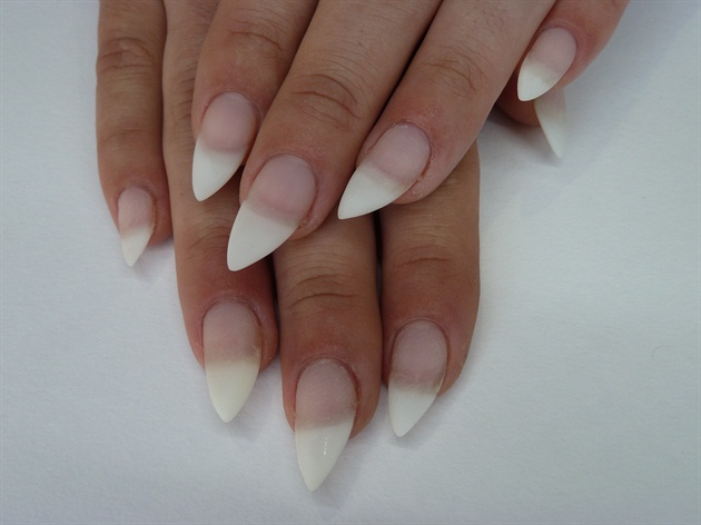 I began with a set of cleaned and prepared nails. I sculpted extensions for this challenge using gel.