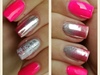 Neon Pink Chrome Nails