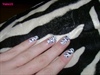 Glam Zebra Halloween Nails