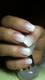 Nails with white ombre