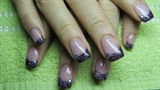Purple french manicure