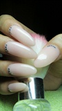Gentle nails with rhinestones
