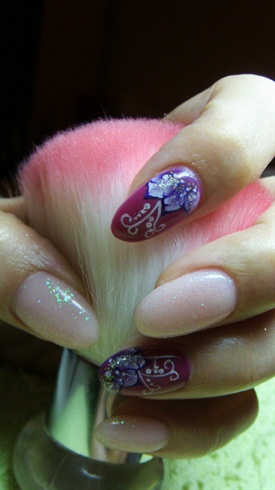 Cyclamen nails and flower