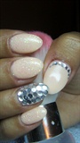 Elegant nails with rhinestones